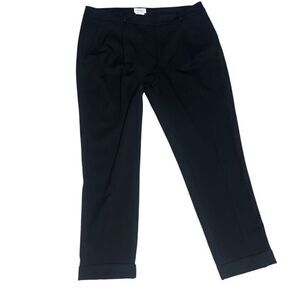 Kate Spade Black Trouser Pants Pleat Pockets Career Wear Office size 12